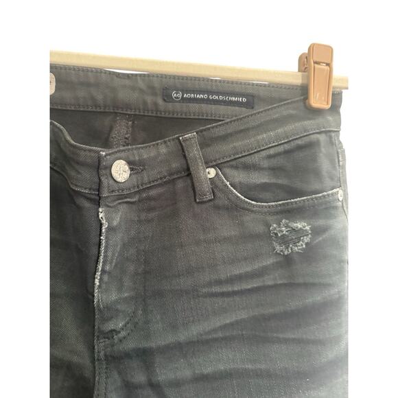 Adriano Goldschmied Jeans Womens 28R Gray Premiere Skinny Straight Distress USA - Picture 3 of 14